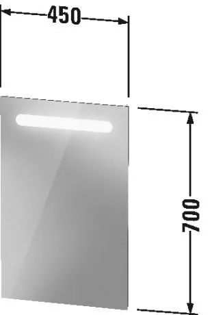 Зеркало с подсветкой DURAVIT Duravit No.1 N17950000000000 35 мм х 450 мм х 700 мм с выключателем