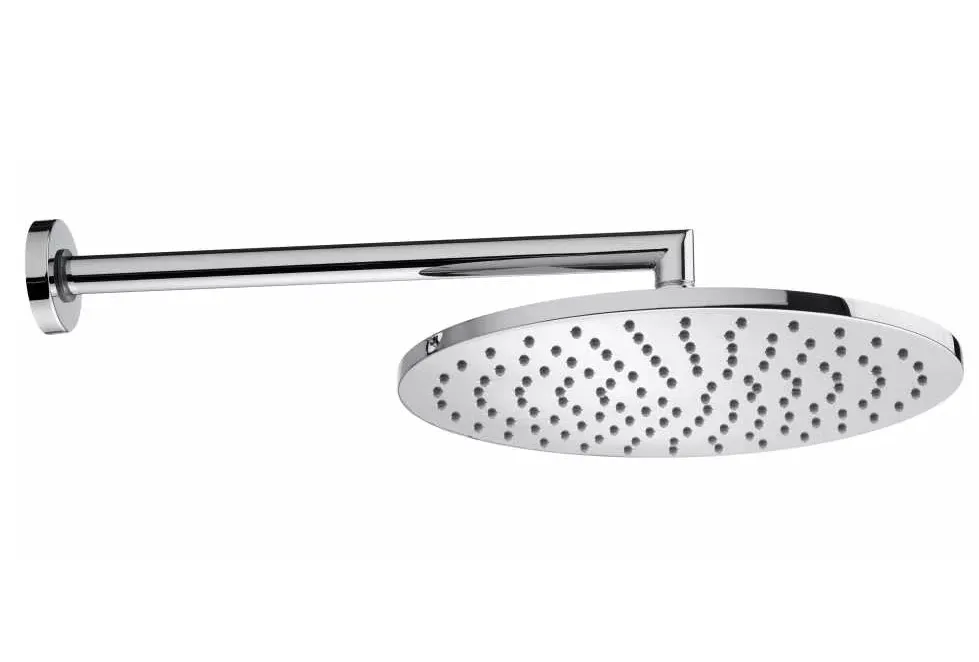 Верхний душ с горизонтальным кронштейном Bossini Tetis H70872I.070 1 режим струи, матовый сатинированный никель