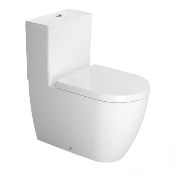 Унитаз напольный комбинированный Duravit ME by Starck 21700900001 с вертикальным смывом, с покрытием WonderGliss, белый