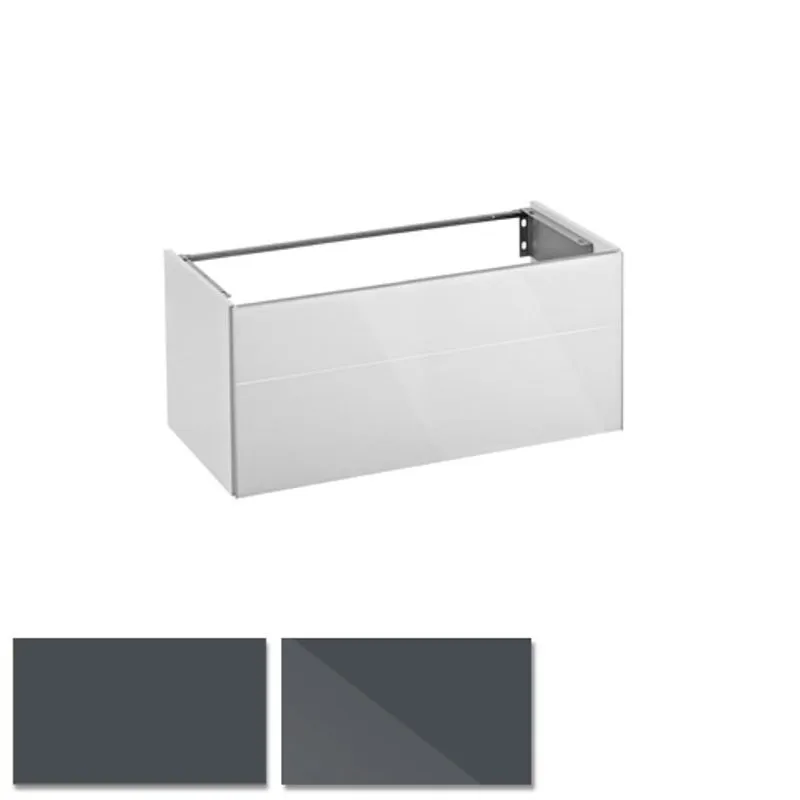 Тумба под раковину Keuco Royal Reflex 34070 110000 996x450x487 мм 1 ящик корпус матовый лак фасад стекло антрацит