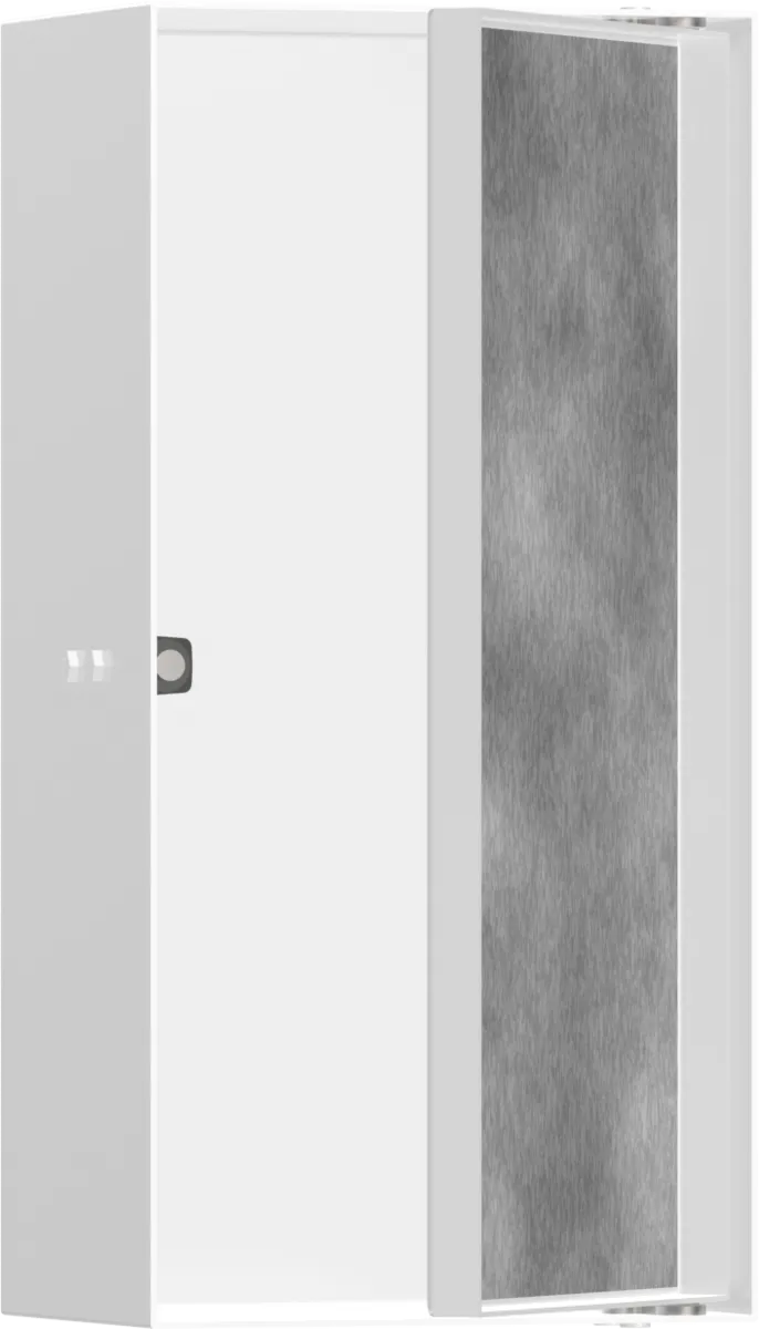 Настенный короб HANSGROHE XtraStoris Rock 56082700 с открытой рамой 300 мм х 150 мм х 100 мм, с дверью для облицовки плиткой, матовый белый