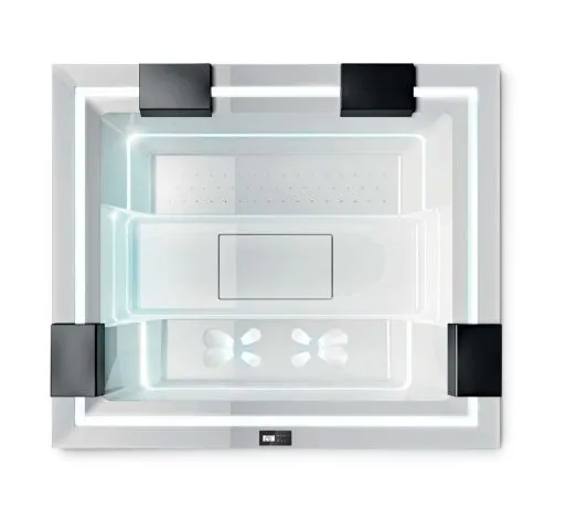Бассейн с гидромассажем GRUPPO TREESSE ZEN PRO V202HXBNB22000SI 2350 мм х 2800 мм х 850 мм, с фильтрацией, хромотерапией и дезинфекцией, белый