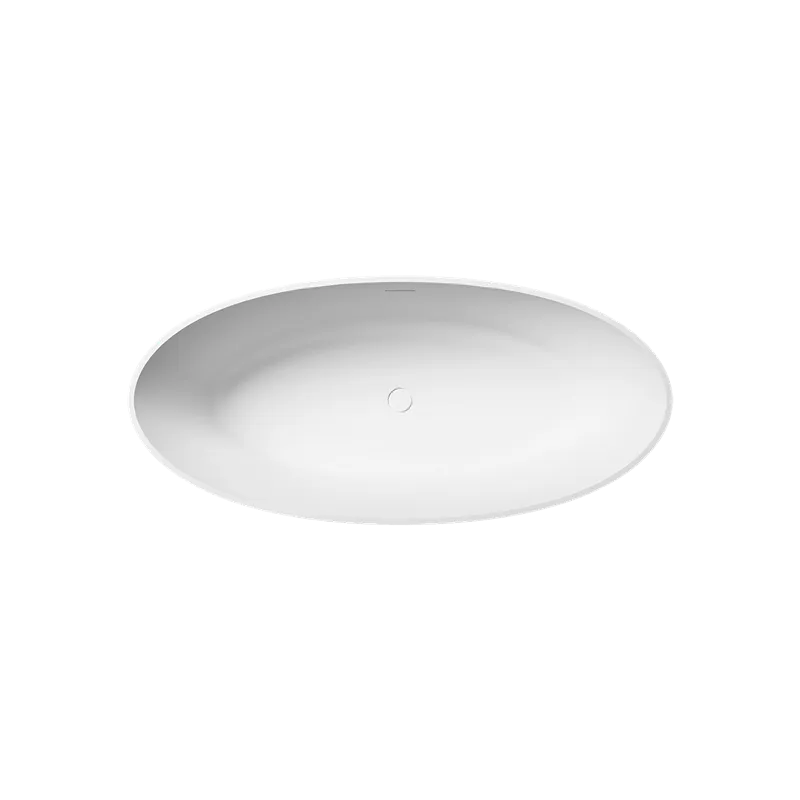 Ванна отдельностоящая TREESSE ALMA V015BO 800 мм х 1750 мм, из композита Solid Surface, белый матовый