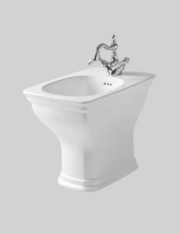 Биде напольное ARTCERAM CIVITAS CIB002 03 00 360 мм х 540 мм, с отверстием под смеситель, с переливом, с креплением, чёрное глянцевое  (Снимается с производства)