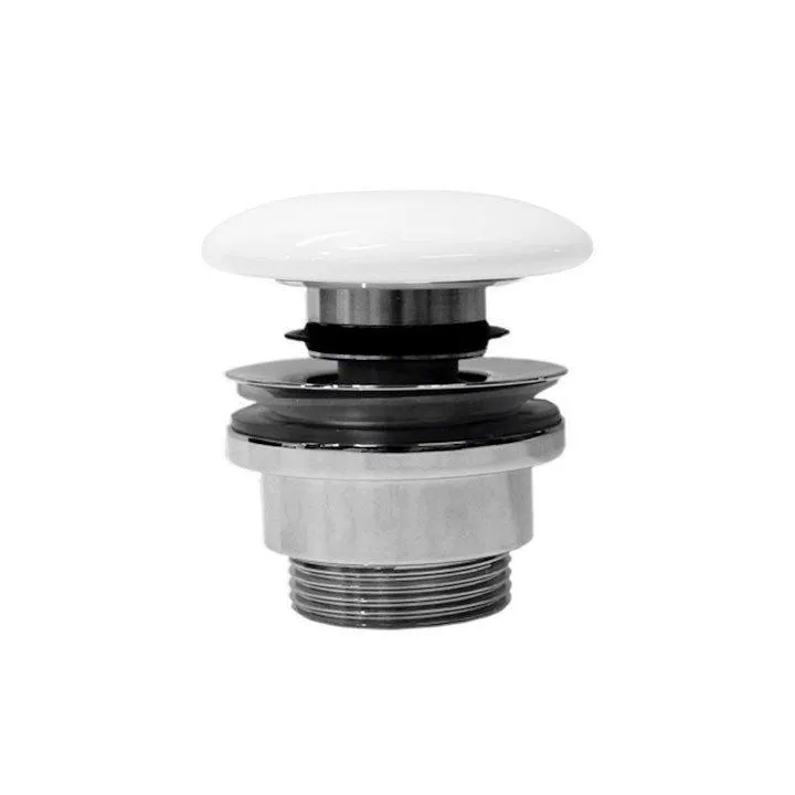 Донный клапан клик-клак для раковины с переливом GSI SPARES PCS09 Белый матовый