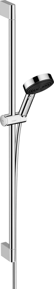Душевая штанга Hansgrohe Pulsify Unica 24400000 650 мм, c кнопочным слайдером и шлангом, хром