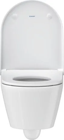 Унитаз подвесной + сиденье Duravit D-Neo Rimless 45770900A1 370 мм х 540 мм, с вертикальным смывом, без смывного края, с креплением Durafix, белый