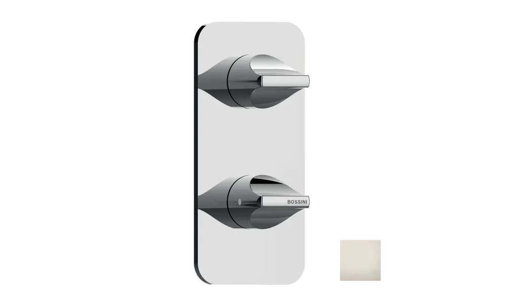 Наружная часть термостата HighFlow BOSSINI Apice Z035202.094 с цельной панелью, никель шлифованный
