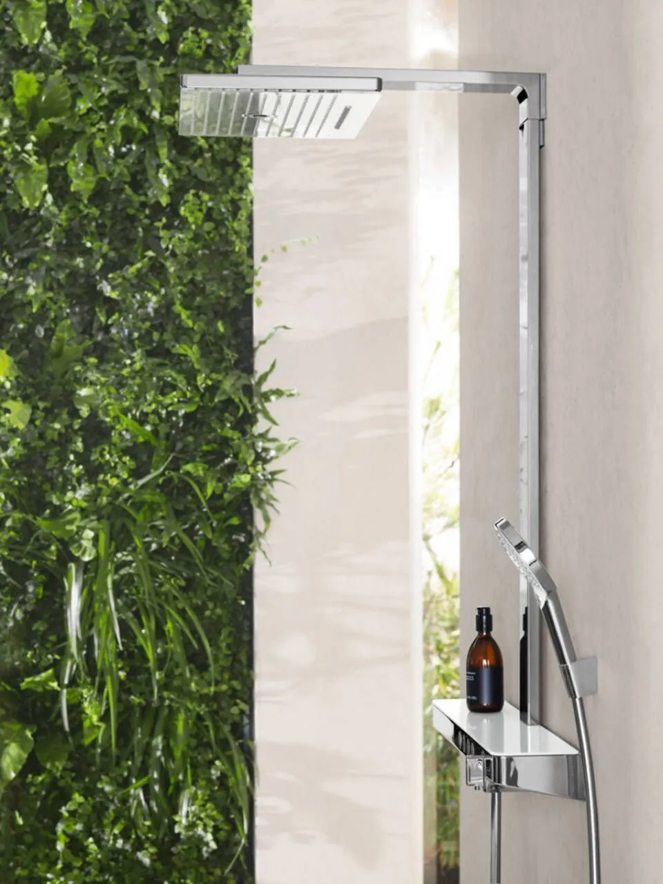 HANSGROHE Rainmaker Select Showerpipe 460 3jet 27029400 с Ecosmart 9 л/мин , цвет Белый/Хром