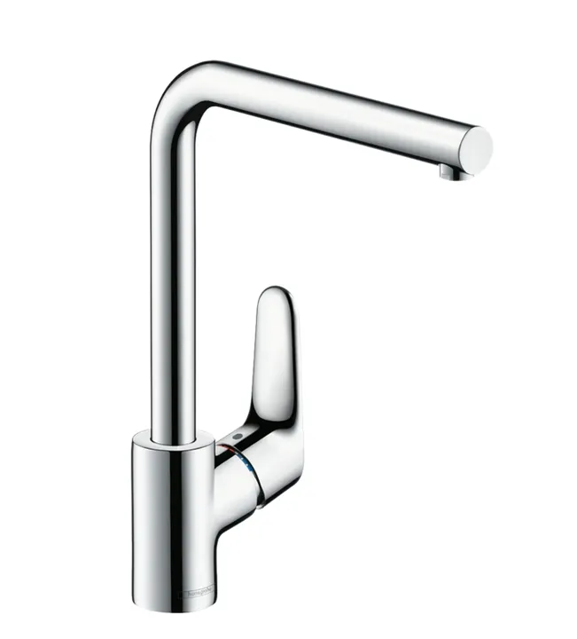 Кухонный смеситель однорычажный c поворотным изливом 1jet HANSGROHE Focus M41 31827000 280 мм, с EcoSmart, цвет Хром