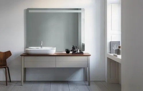Тумба напольная под столешницу Duravit Luv LU9563L6060 серо-коричневый