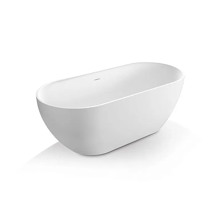 Ванна отдельностоящая TREESSE CLIVIA V446BL 750 мм х 1600 мм, из композита Solid Surface, белый глянцевый
