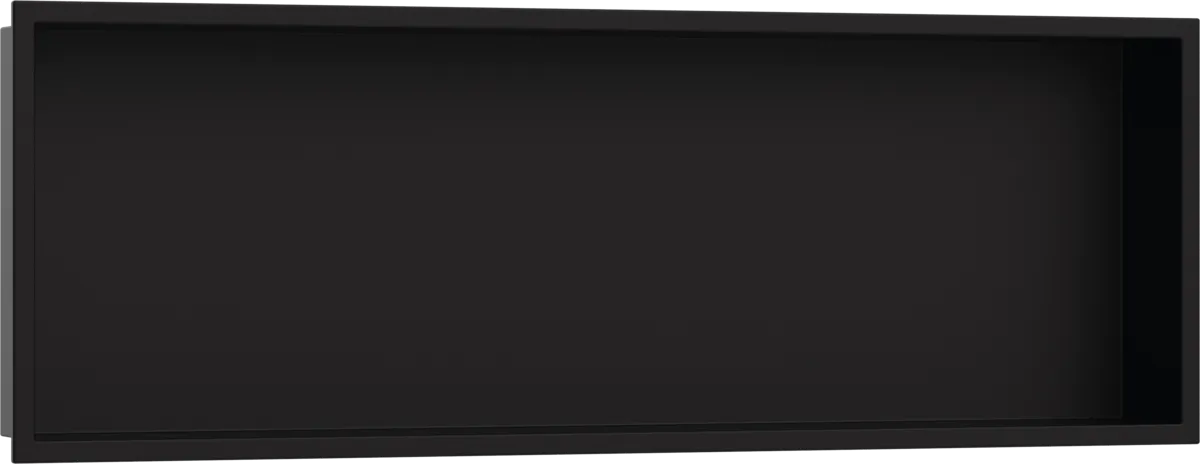 Настенный короб HANSGROHE XtraStoris Original 56067670 с интегрированной рамой 300 мм х 900 мм х 100 мм, матовый чёрный