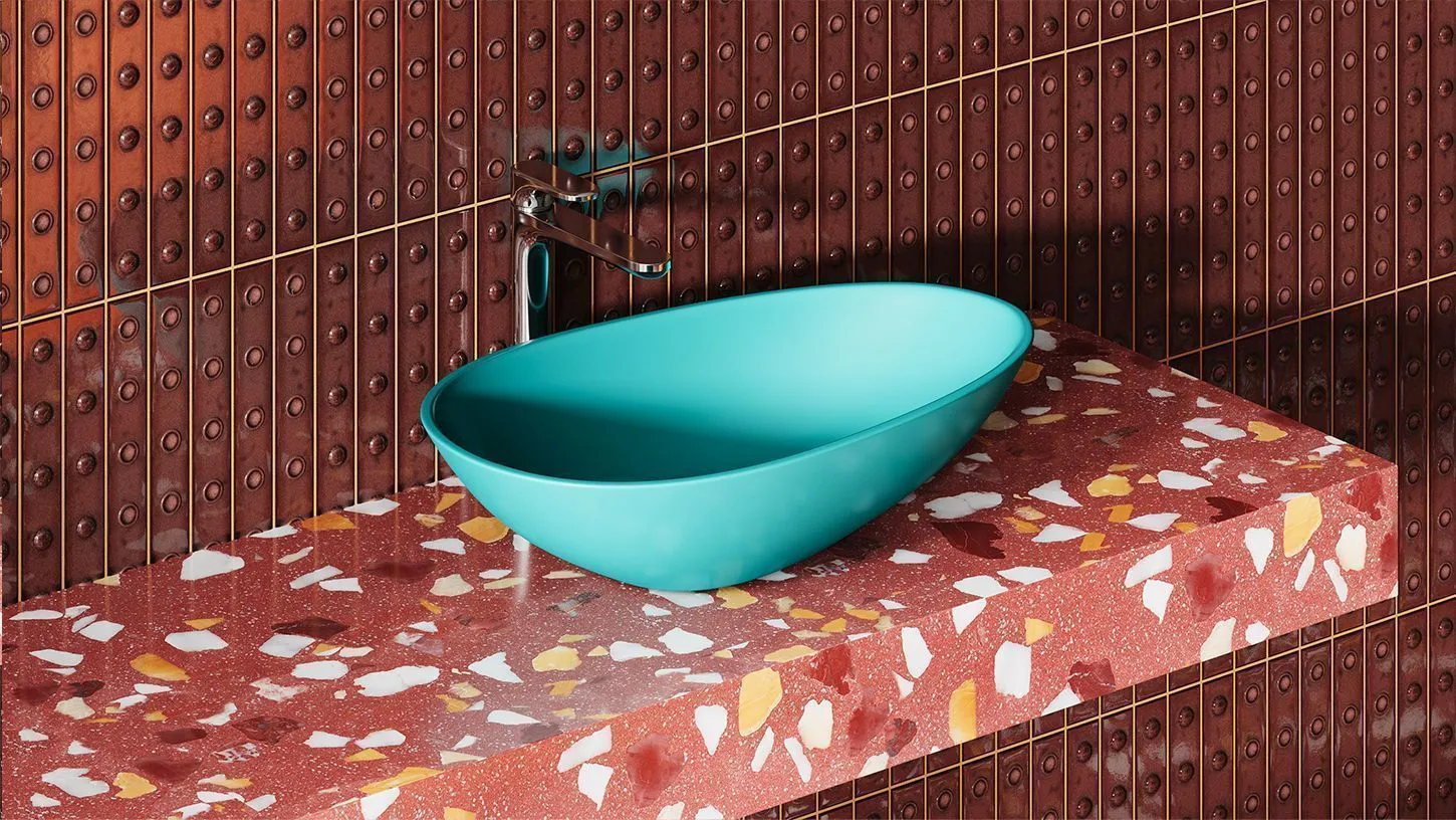Раковина накладная овальная ассиметричная SALINI PAOLA 1101201SM 450х450х450мм, S-Stone, без донного клапана, цвет Белый матовый
