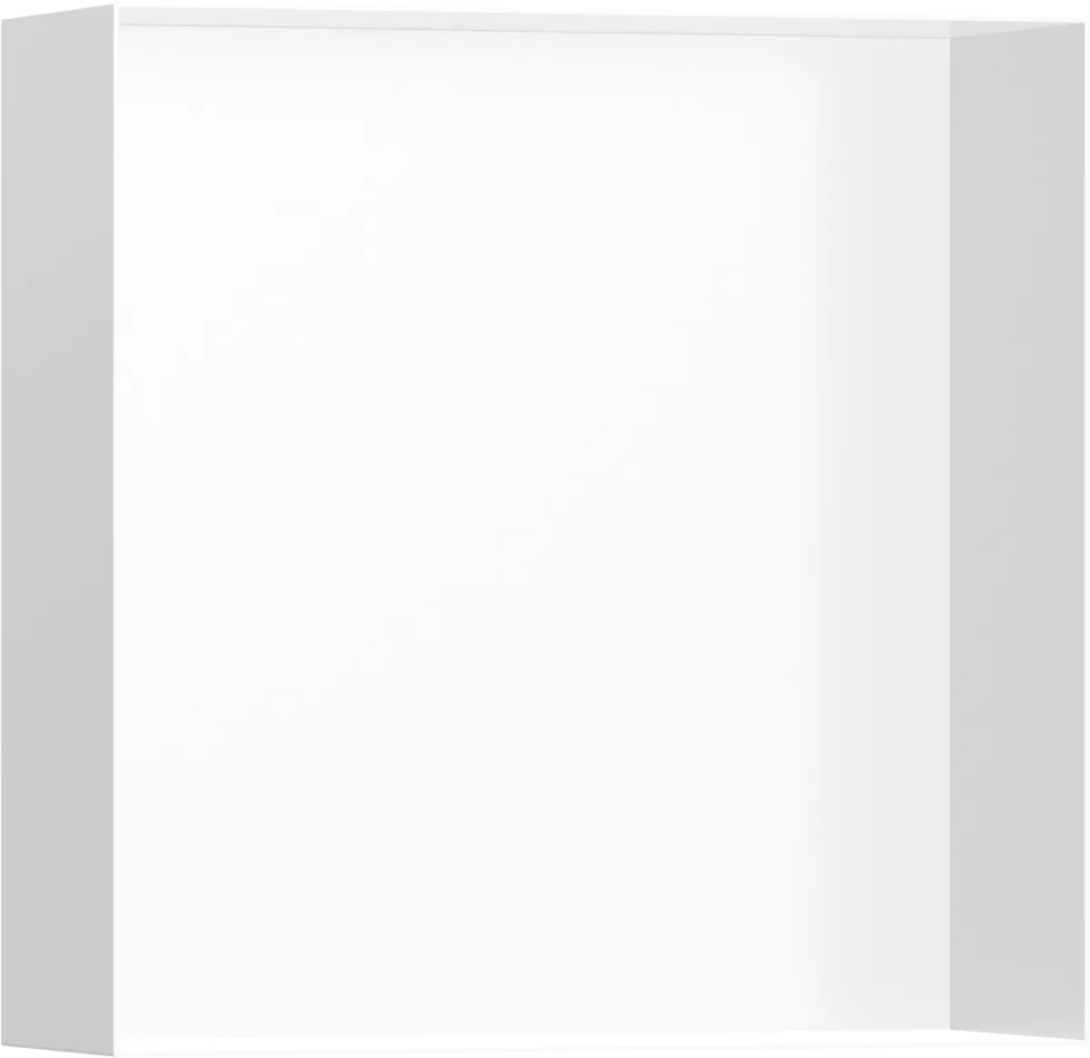 Настенный короб HANSGROHE XtraStoris Minimalistic 56073700 с открытой рамой 300 мм х 300 мм х 100 мм, матовый белый