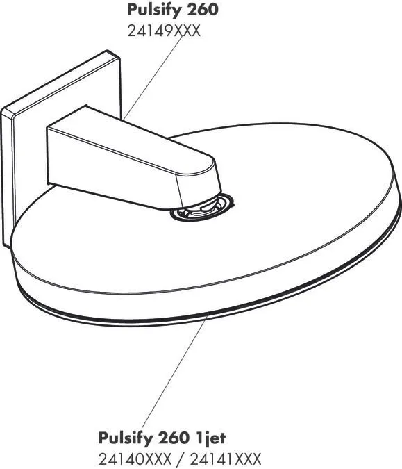 Держатель верхнего душа Hansgrohe Pulsify 24149000 260, хром