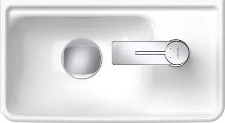 Раковина прямоугольная Duravit D-Neo 0739400041 400 мм х 200 мм, без перелива, с отверстием под смеситель справа, белая
