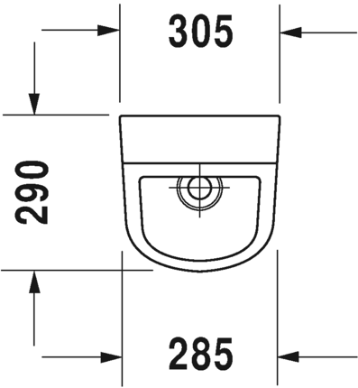 Писсуар подвесной безободковый с "мушкой" DURAVIT Duravit No.1 2819300007 290 мм х 305 мм, белый