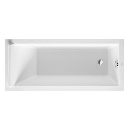 Акриловая ванна Duravit Starck 700333000000000 1600 х 700 c одним наклоном для спины, встраиваемая версия или версия с панелями, белая