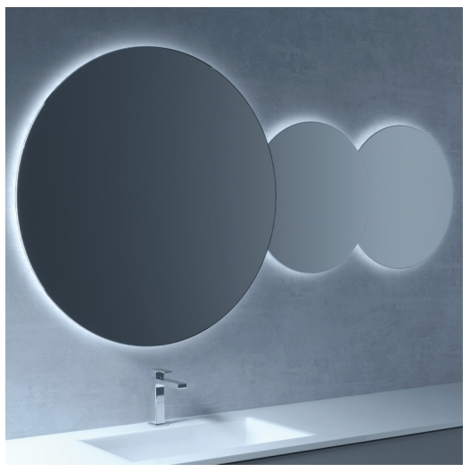 Зеркало тройное круглое с подсветкой BMT BLUES 4.0 801 425 170 09   1700х900х32 мм