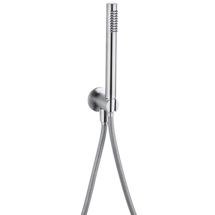 Душевой гарнитур CISAL Xion DS018300D1 с ручным душем, шлангоми выводом с держателем, цвет Нержавеющая сталь: